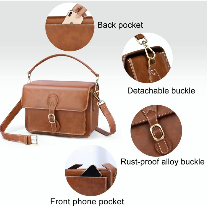 Сумка для камери Cwatcun Kaeratasche - водонепроникна сумка для камери Canon, Nikon, Sony DSLR/Mirrorless (Коричнева)