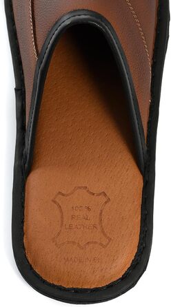 Чоловічі тапочки Hausschuhe Leder: зручні, теплі, ручні, з антиковзкою підошвою, розміри 41-47, колір коричневий