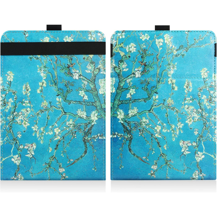 Захисний чохол для Kindle/Kobo/Tolino/Pocketbook/Sony eReader 6-6.8-7 дюймів з петлею, квітковий дизайн