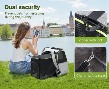 Плед-рюкзак для кота Pecute з сіткою, дихаючий та легкий, для собак та котів до 6 кг (сірий, розширюваний)