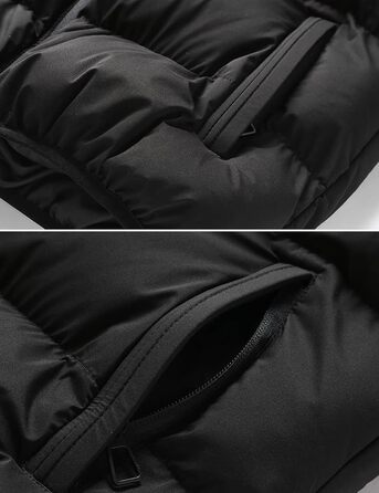 Чоловіча зимова жилетка Hathaway з капюшоном, тепла, без рукавів, на блискавці, чорна, XL