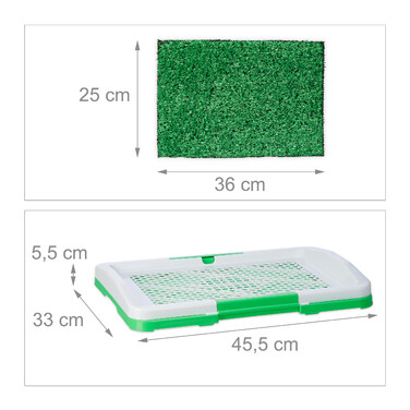 Relaxdays dog toilet with grass