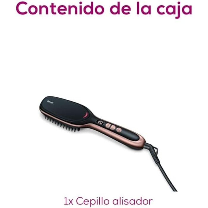 Випрямляльна щітка для волосся Beurer HS 60 з іонізацією та керамічним покриттям