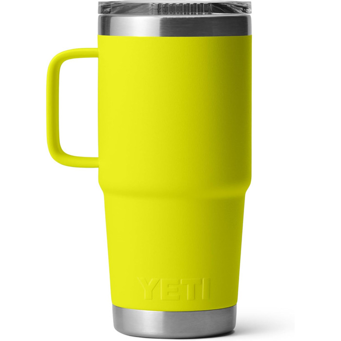 Термокружка YETI Rambler 20 oz (591 мл), нержавіюча сталь, ізольована, кришка Stronghold, колір Firefly Yellow