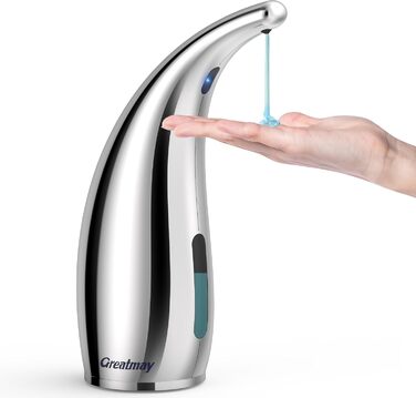 Greatmay Automatic Soap Dispenser - Touchless, Battery Operated, 300ml, IPX6 Waterproof - for Bathroom, Kitchen