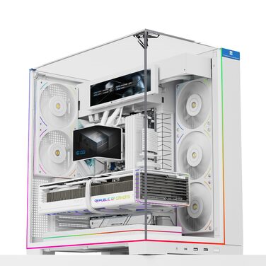Ігровий корпус Thermalright TR A70 WHITE ATX з LCD-дисплеєм 9.16'', панорамною підсвіткою та підтримкою 8 вентиляторів