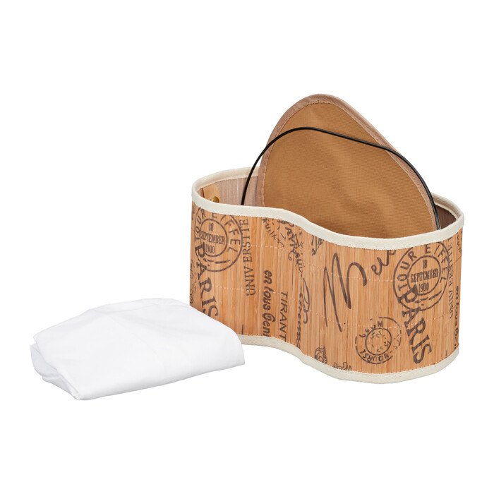 Relaxdays Bamboo Bread Box with Fabric Insert