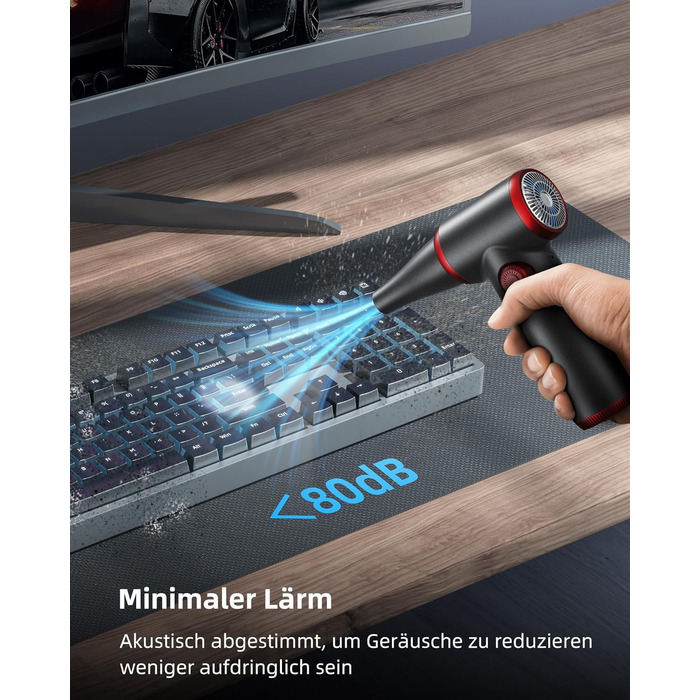 Електричний повітряний пилосос Koonie, набір для чищення CD09, з LED-підсвічуванням, для ноутбуків та ПК