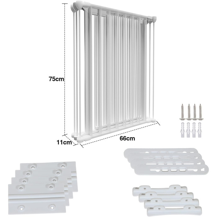 Захисне ґратка для каміну, 310 см, металева, з дверцятами. Захист від вогню, сітка-бар'єр, для дітей, білий.