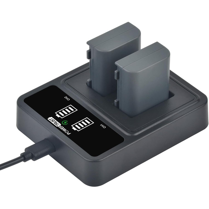 Акумулятор Canon NB-2L/NB-2LH 1400mAh + LED подвійний зарядний пристрій для EOS 350D/400D/PowerShot G7/G9/S30-S80