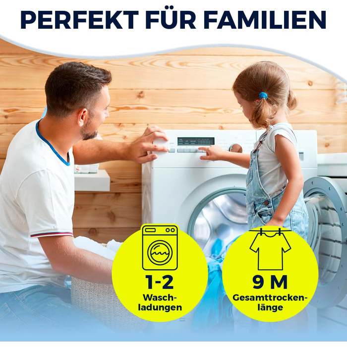 Електричний сушильний стійка EASYmaxx 900 з роликами, 9м довжини сушіння та 2 ярусами | Турбо стійка для білизни з бічними крилами та технологією повітряного потоку | 138x65x148 см