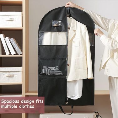 Мішок для одягу URMI, міцний, 2 шт., 60x110 см, з 3 кишенями для сорочок, пальто, курток, суконь – для подорожей