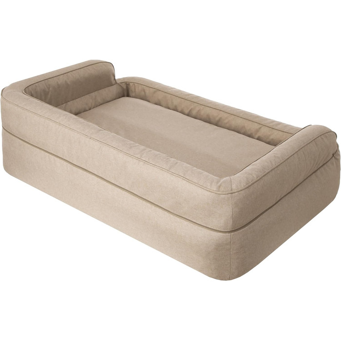 Dog bed, pet furniture, cat bed, removable cover, dog basket, dog cushion, dog lounger, sleeping places, dog sofa, Beige, XL: 96x62 cm
