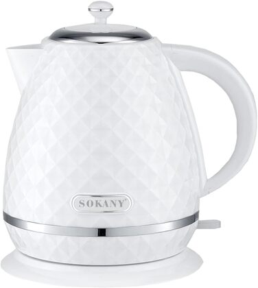 Електричний чайник SOKANY SK-1032, 2200W, 1.7L, з фільтром від накипу, автовимкненням, індикатором рівня води, поворотним підставою, чорний