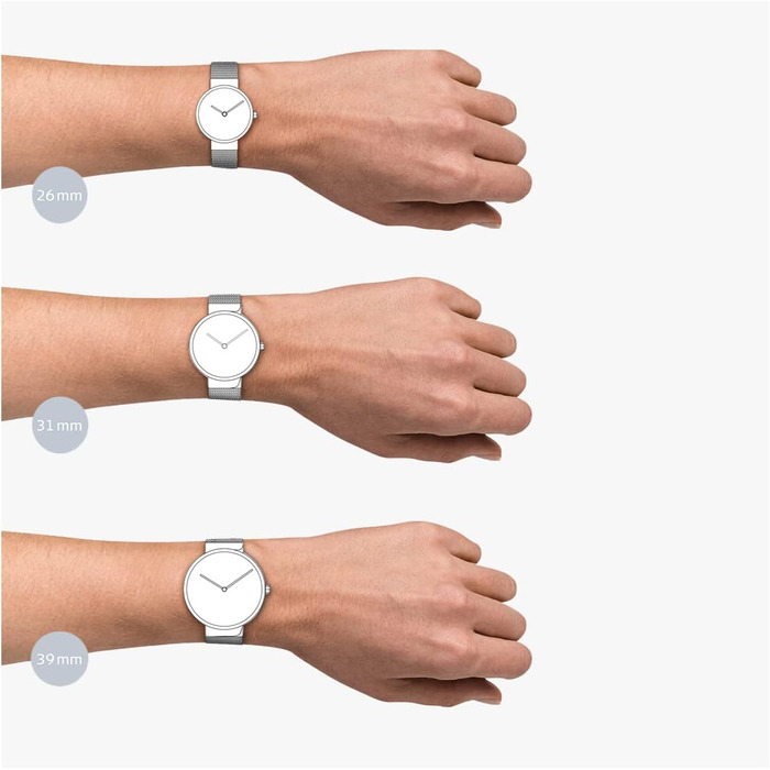 Годинник Bering чоловічий Solar, 40 мм, корпус та циферблат з нержавіючої сталі, браслет Milanaise, сапфірове скло, 5 ATM, 14440-077