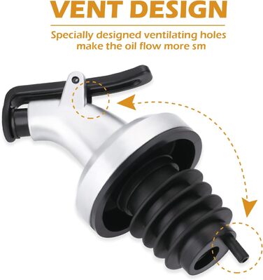 Наливайчики для пляшок Abeillo (5 шт.) - не проливають, для олії, вина, лікеру, оливкової олії, кухні та бару, з нержавіючої сталі