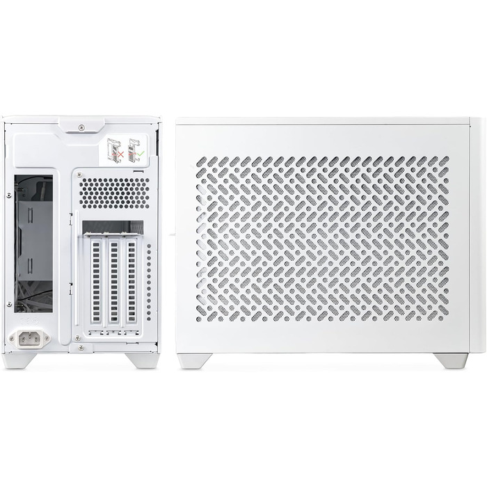 Корпус Mini-ITX Cooler Master MasterBox NR200P V2 білий з прозорою бічною панеллю, вертикальним розташуванням відеокарти та вентилятором 120 мм PWM