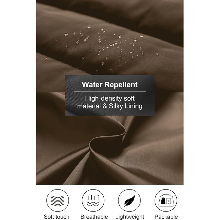 Чоловіча зимова куртка-пуховик Chriuno, легка, пакується, колір кава (M)