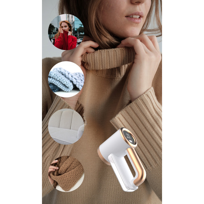 Потужна машинка для видалення ковтунців з одягу та оббивки з дисплеєм