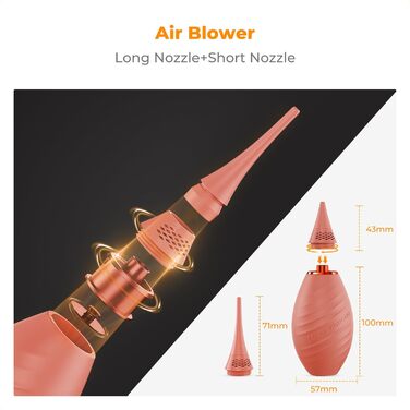 Набір для чищення фото- та відеокамер K&F Concept 10 в 1: DSLR, об'єктиви, смартфони, мікрофібра, повітряний насос, рідина для чищення, олівець для чищення