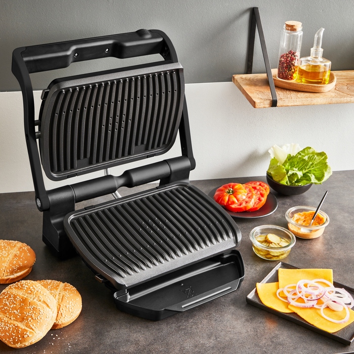 Електричний гриль-опикач Optigrill+ GC717810, 2000 Вт, розкладний, чорний