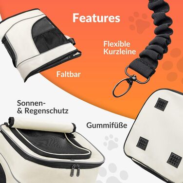 Рюкзак для тварин до 20 кг, регульовані ремені, складаний, з короткою шлейкою. Підходить для собак та котів (Бежевий)