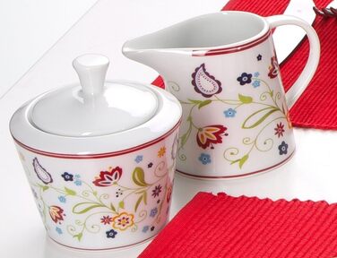 Ritzenhoff & Breker Doppio Shanti 30-Piece Porcelain Dinnerware Set with Sugar Bowl & Gravy Boat