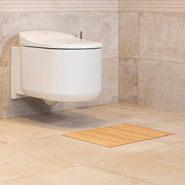 DE-Commerce Bamboo Bath Mat Set - 3 Pack, Non-Slip Bath Rugs, Wooden Mat, Bathroom Decor