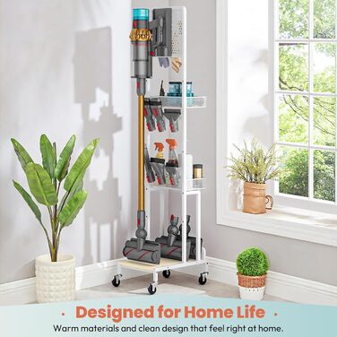 Підставка для Dyson V15, V12, V11, V10, V8, V7, V6 Gen5 - док-станція з тримачем для насадок, біла