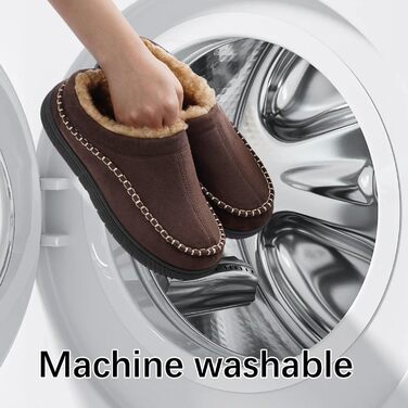 Чоловічі тапочки MIXIN для дому та вулиці з піною пам'яті, теплі, пухнасті, зручні, антиковзаючі мокасини, EU41-47 (43 EU), Колір: Коричневий