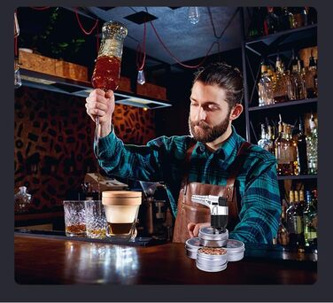 Набір для копчення коктейлів: з факелом, 8 смаків, тріски, ліхтарик, форма для льоду, аксесуари для віскі, інфузія, коктейлі