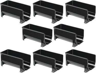 mDesign Modern Bottle Holder (8 Pack) – Stackable Bottle Rack for Water Bottles and Drinking Bottles – Wine Bottle Holder for Kitchen or Pantry – Black