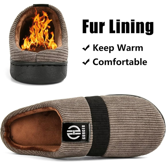 Тапочки домашні чоловічі жіночі зимові, плюшеві, з підкладкою, розмір 36-51 (40/41 EU, C3 Коричневий)