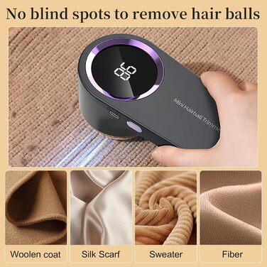 Електричний видалення ворсу 9000 об/хв бездротовий, з LCD-дисплеєм. Потужний видалення ворсу для одягу, диванів, ковдр. В комплекті захисна сітка