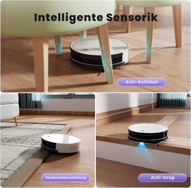 Робот-пилосос OKP K5P: потужність 5000Pa, навігація, HEPA-фільтр, Wi-Fi, для тварин, килимів, твердих підлог