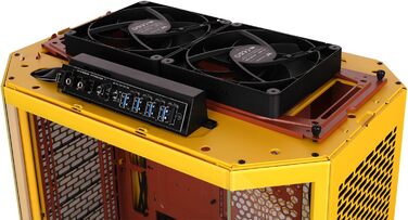 Корпус ПК Thermaltake The Tower 600 ATX з вертикальним дизайном, 3 скляні панелі, 2 вентилятори 140мм, підтримка радіатора 420/360мм, USB-C, білий (Butter Caramel)
