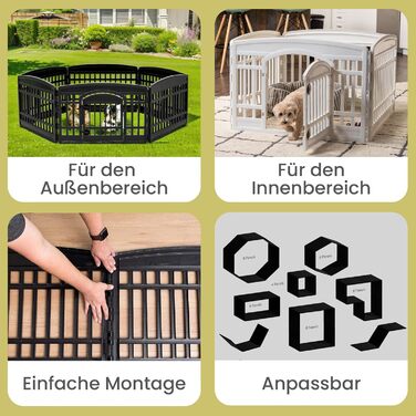 Iris Ohyama Dog Playpen with 6 Panels, 24