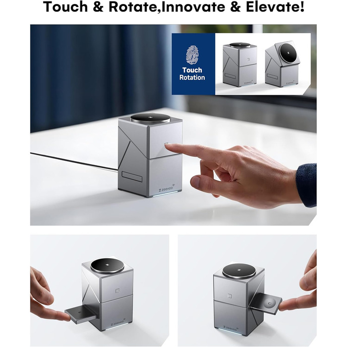 ZEEHOO 3-в-1 зарядний станція для Apple MagSafe: зарядка для iPhone, Apple Watch та AirPods (30W USB-C), сірий