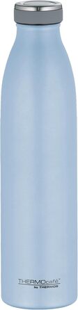 Термокава THERMOcafé by THERMOS TC Bottle 0.75л з нержавіючої сталі, ізотермічна пляшка, стійка до газу, 12 годин гаряче, 24 години холодне, не протікає, для школи, подорожей та офісу (Pastel Water Mat, 750 мл)