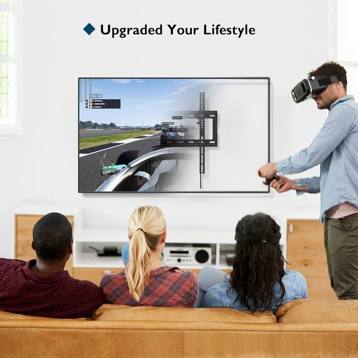 Кріплення для телевізора BONTEC, нахильний тримач Ultraslim для LCD/LED/Plasma телевізорів (23-65 дюймів), VESA 400x400, до 45кг