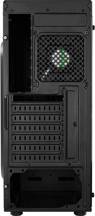 Корпус для ПК Aerocool Bolt Mid-Tower RGB, ATX, з прозорою бічною панеллю, RGB підсвітка, 120мм вентилятор, Чорний