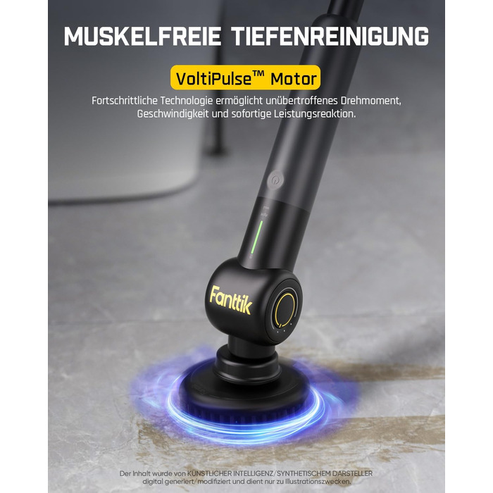 Електрична щітка для чищення Fanttik Flip G9 Pro з двигуном VoltiPulse, чорна