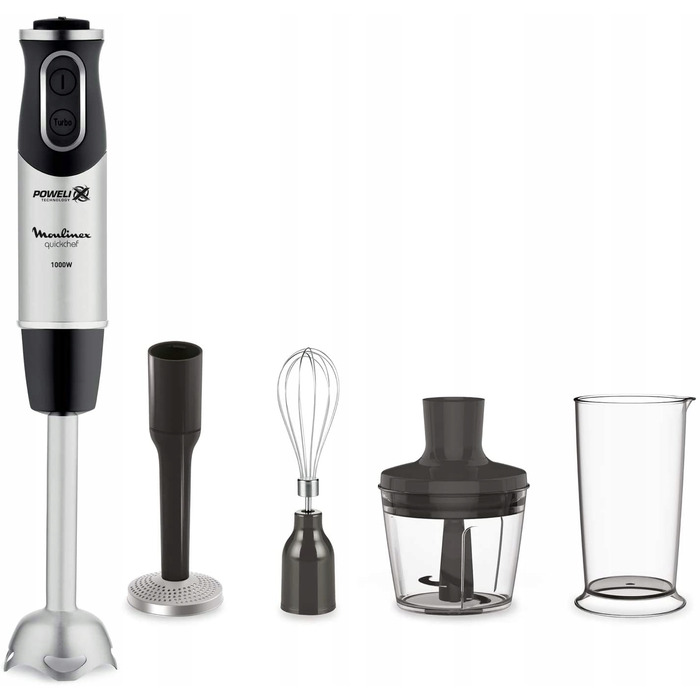 Занурювальний блендер Moulinex Quickchef DD65H810, 1000 Вт, чорний