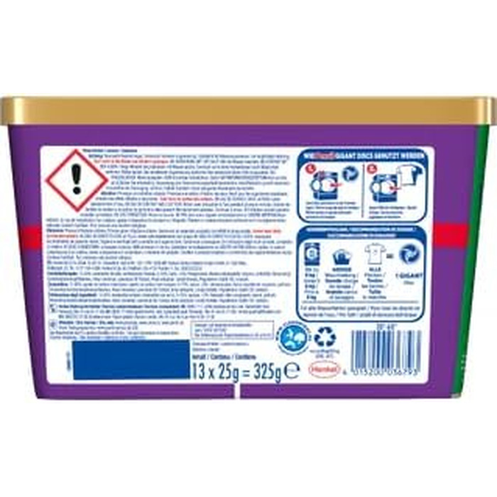 Капсули для прання кольорової білизни PERSIL Gigant Color, 8 шт, з формулою глибокого очищення 3x