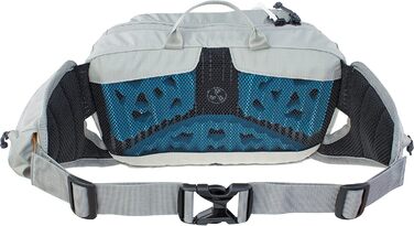 EVOC HIP Pack 3л - поясна сумка, нагрудна сумка, поясний мішечок (3л об'єм, система Airflow Contact, регульований поясний ремінь, система Venti Flap) (Стейнграу, з питною камерою)