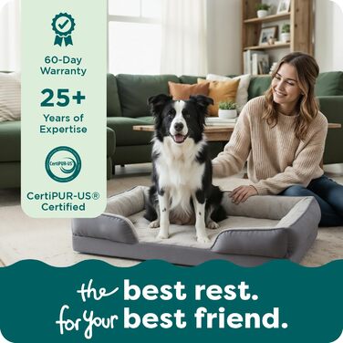 Ліжко для собак Furhaven Velvet Waves, сірий граніт, 91x69x20 см. Підходить для великих, середніх та малих собак.