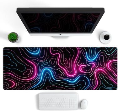 Ігрова мишка Pad Ovenbird з картою, великий XL, 80 x 30 см, чорний