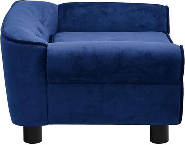 Софа для собак VidaXL, темно-синього кольору, 72x45x30 см, плюшеве ліжко для собак та котів