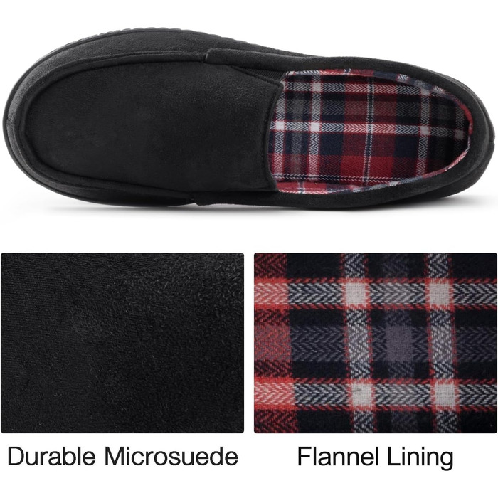 Чоловічі домашні тапочки RockDove Alexander з дихаючим фетровим підкладкою та неслизькою підошвою з матеріалу EVA, 44 EU, чорні