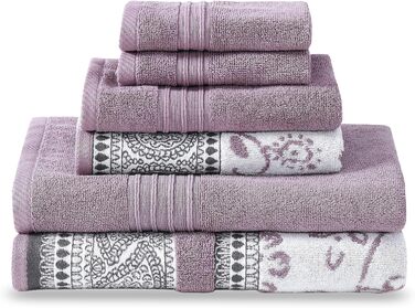 Набір рушників Modern Threads Ophelia Reh (6 шт.): 2 великі, 2 середні, 2 маленькі, бавовна, дж.